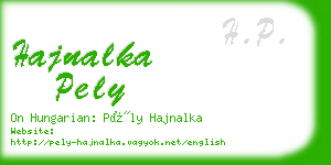 hajnalka pely business card